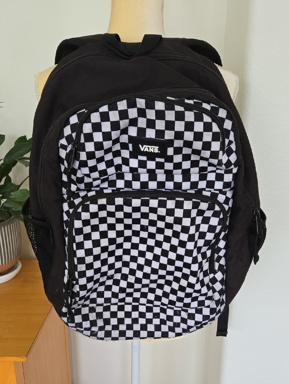 Vans Black and White Checkerboard Backpack
